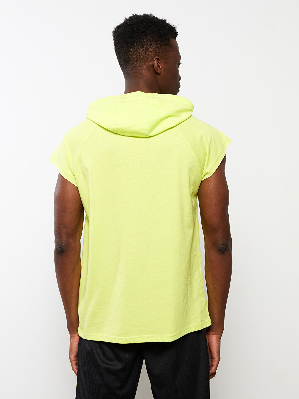 Hooded Printed Men's Sleeveless T-Shirt-4