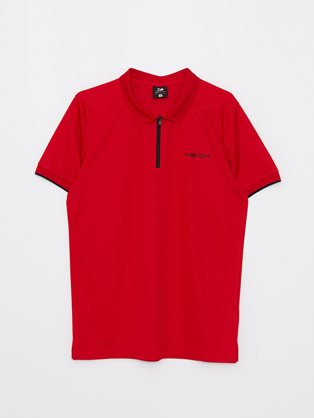 Kırmızı Polo Yaka Kısa Kollu Erkek Spor Tişört-5