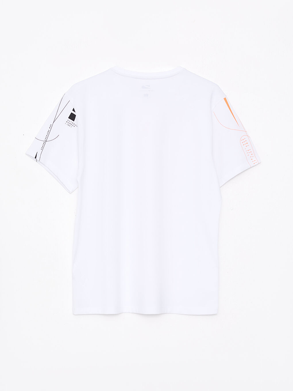 Crew Neck Short Sleeve Patterned Men's Sports T-Shirt-6