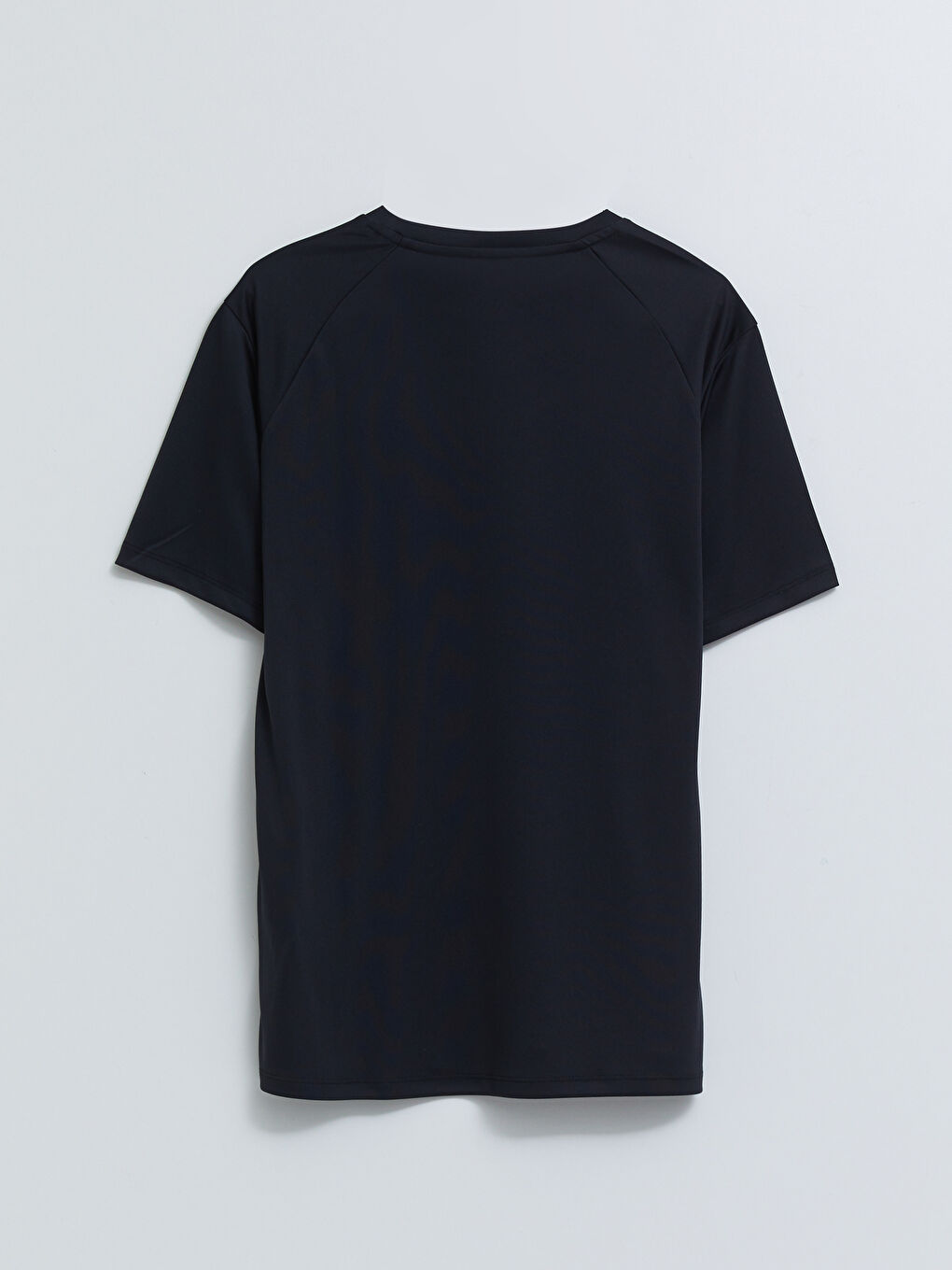 Siyah Bisiklet Yaka Kısa Kollu Baskılı Erkek Spor Tişört-6