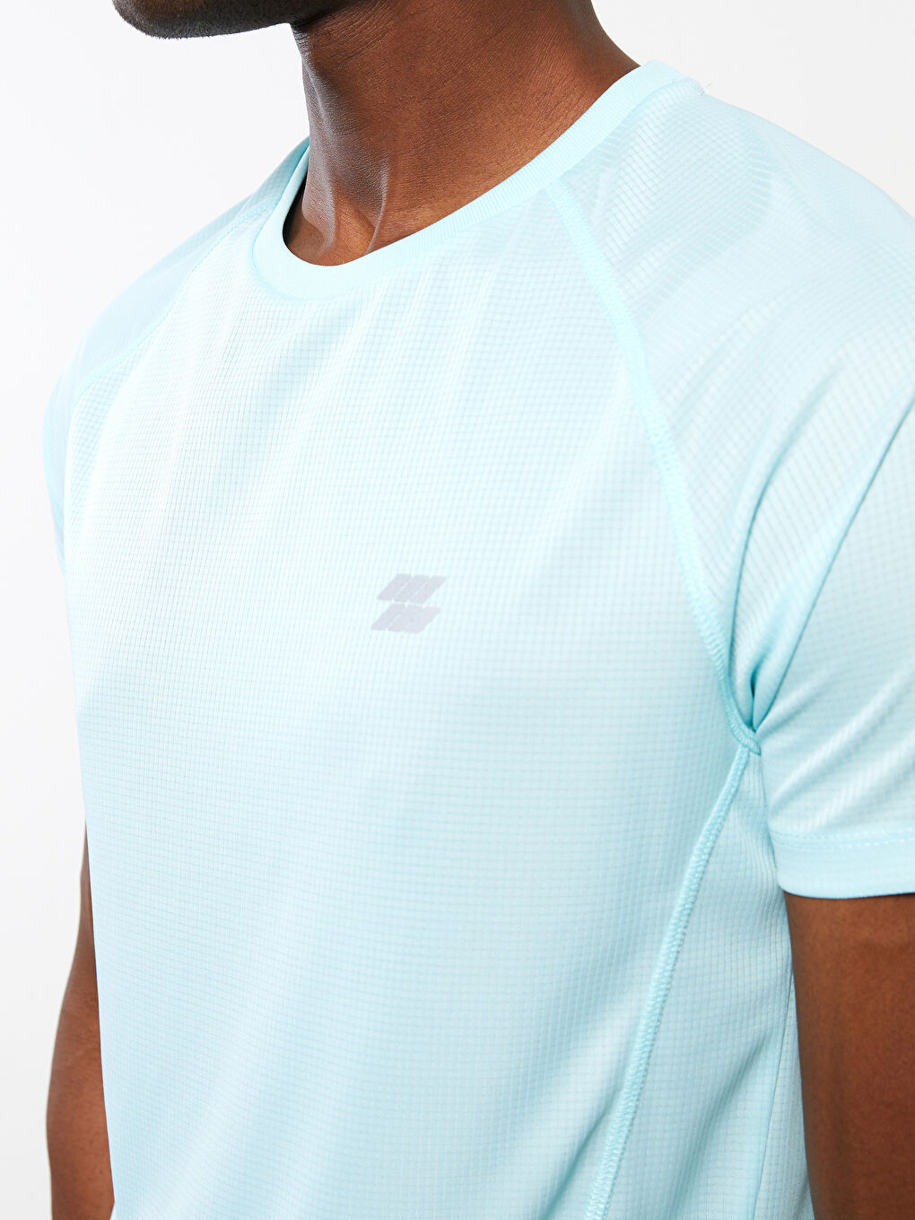 Tricou sport imprimat cu mânecă scurtă și guler rotund pentru bărbați-3