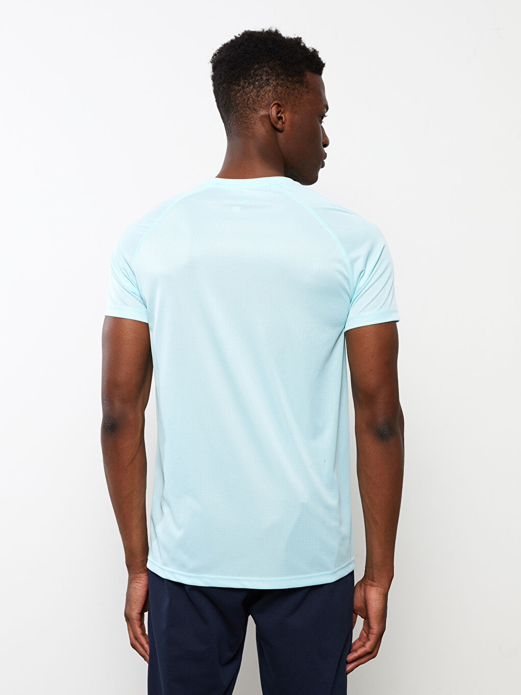 Tricou sport imprimat cu mânecă scurtă și guler rotund pentru bărbați-4