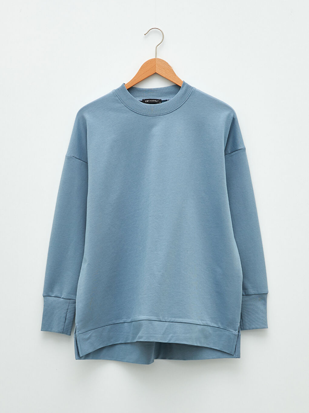 Funnel Neck Women's Sweatshirt Tunic-5