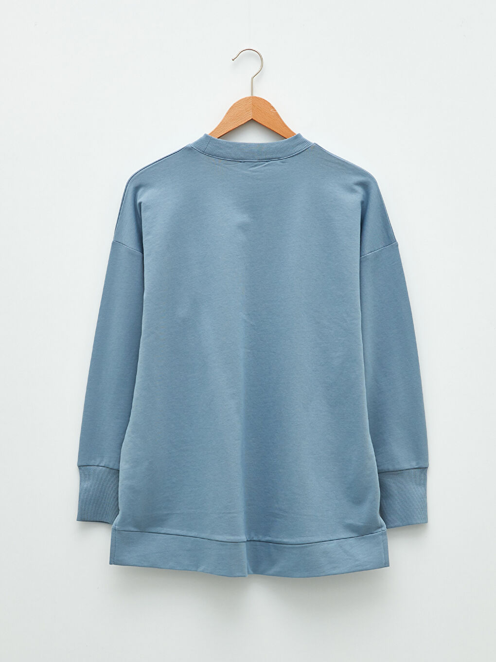 Funnel Neck Women's Sweatshirt Tunic-6