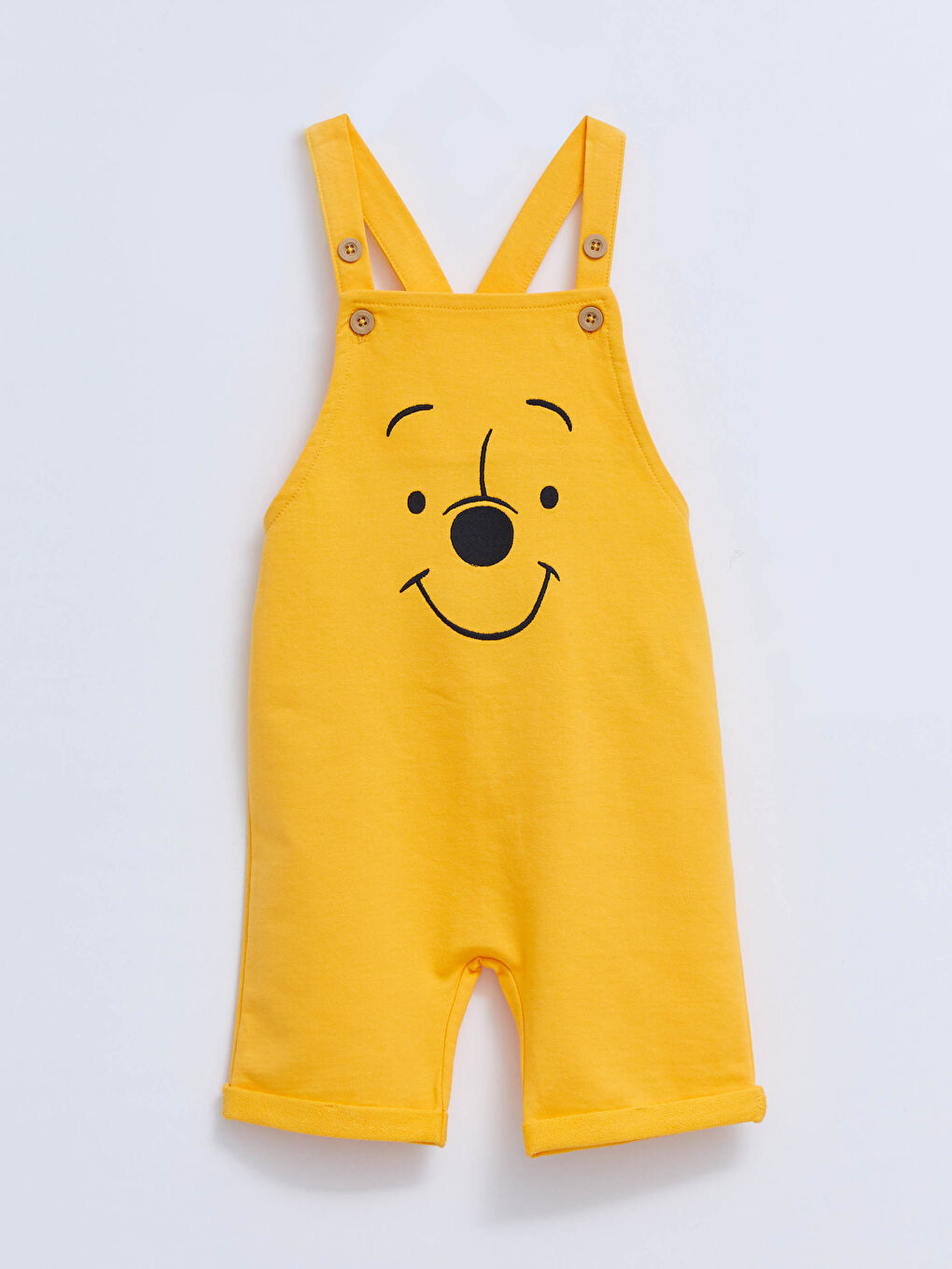 Crew Neck Short Sleeve Winnie the Pooh Printed Baby Boys' T-Shirt and Dungarees 2 Pack Set-1