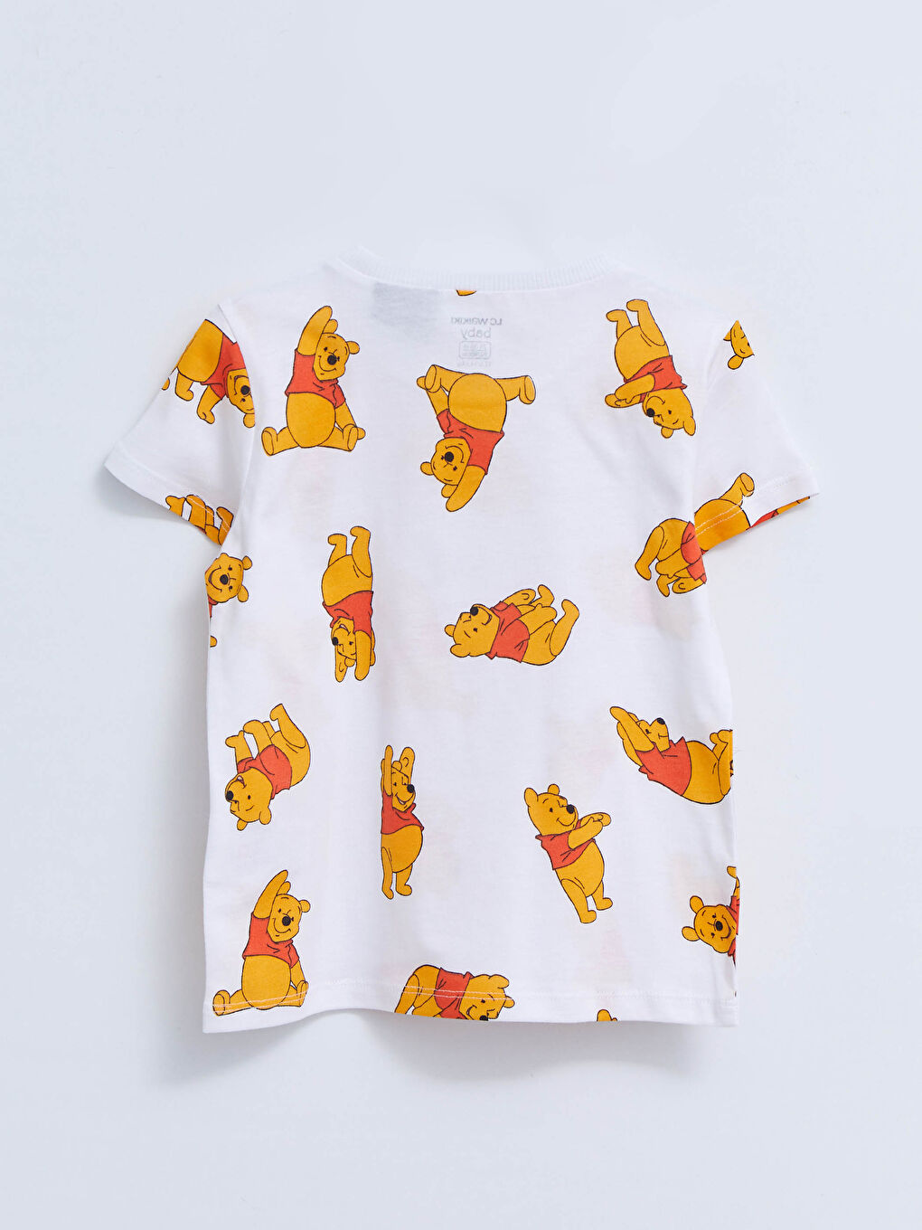 Crew Neck Short Sleeve Winnie the Pooh Printed Baby Boys' T-Shirt and Dungarees 2 Pack Set-4