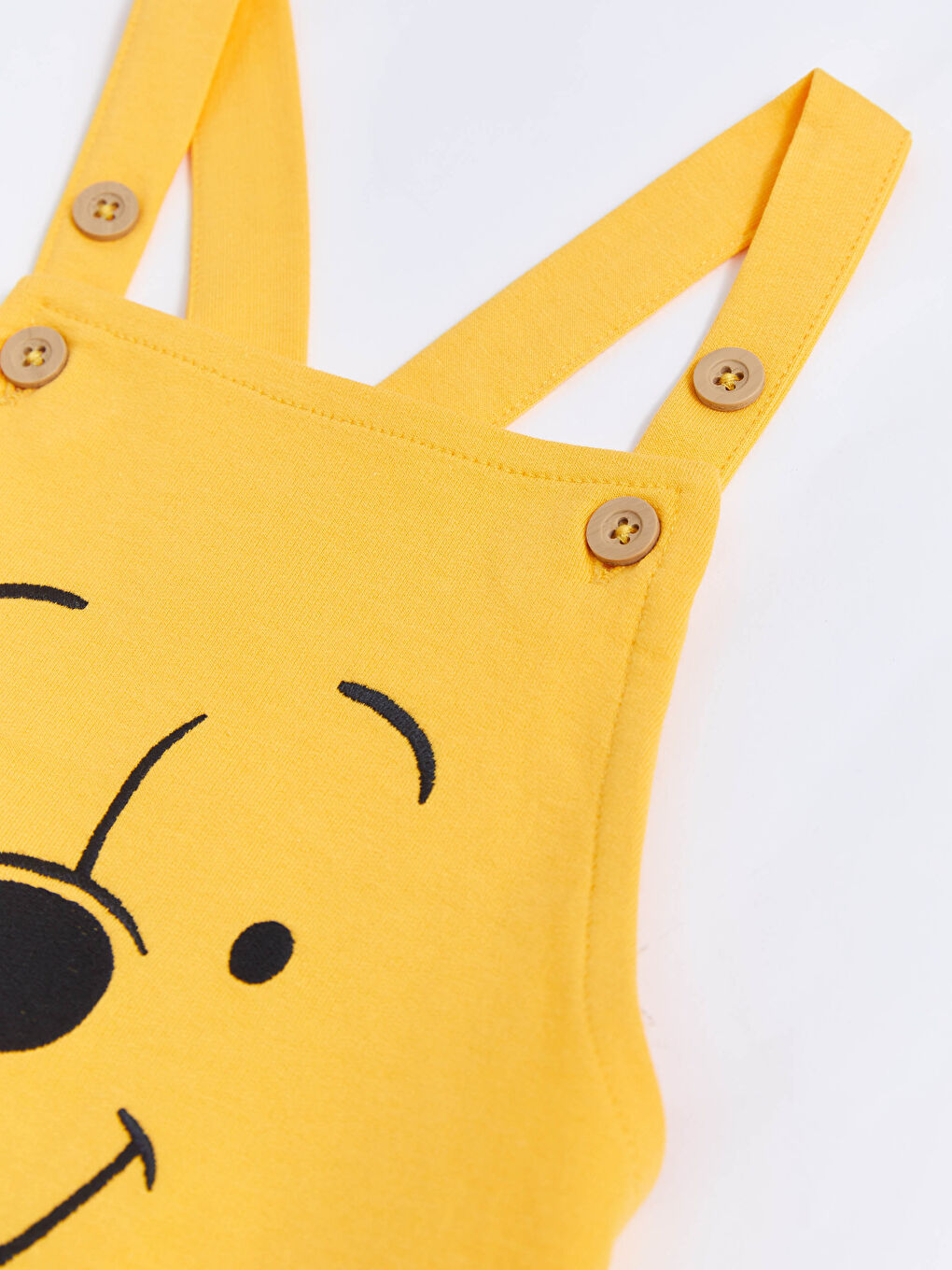 Crew Neck Short Sleeve Winnie the Pooh Printed Baby Boys' T-Shirt and Dungarees 2 Pack Set-5