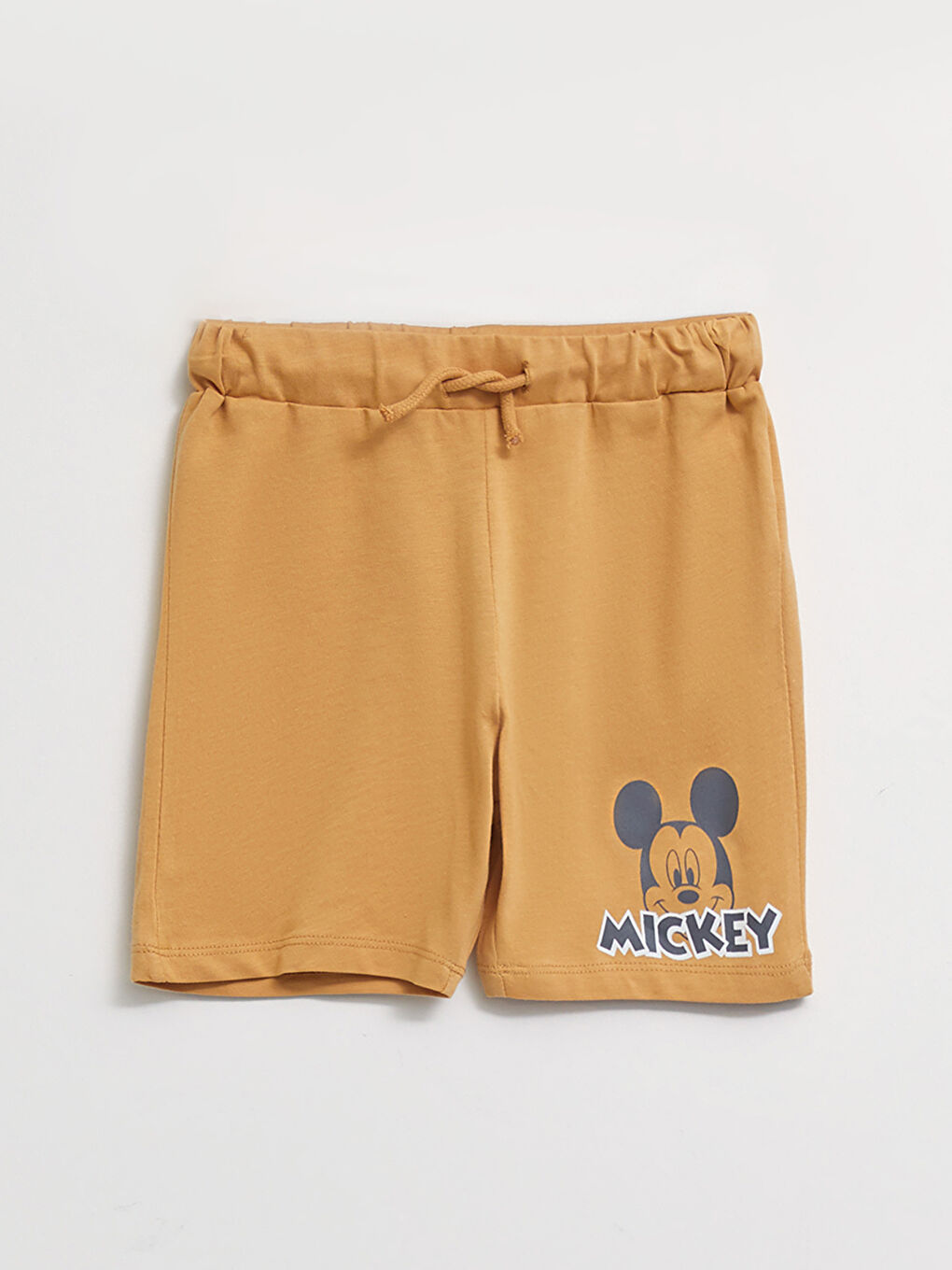 Mickey Mouse Printed Cotton Baby Boy Shorts With Elastic Waist