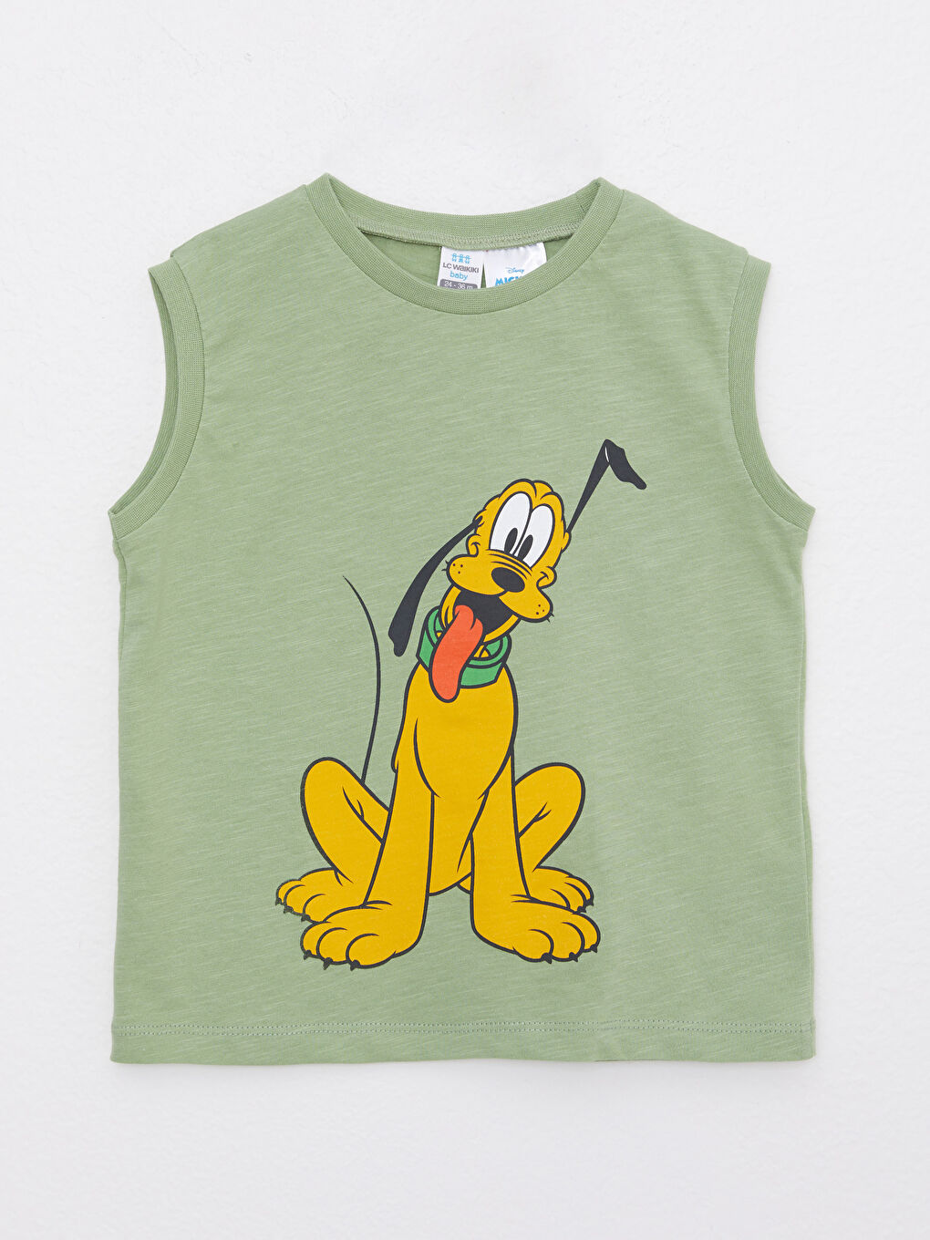 Crew Neck Goofy Printed Cotton Baby Boy Singlet