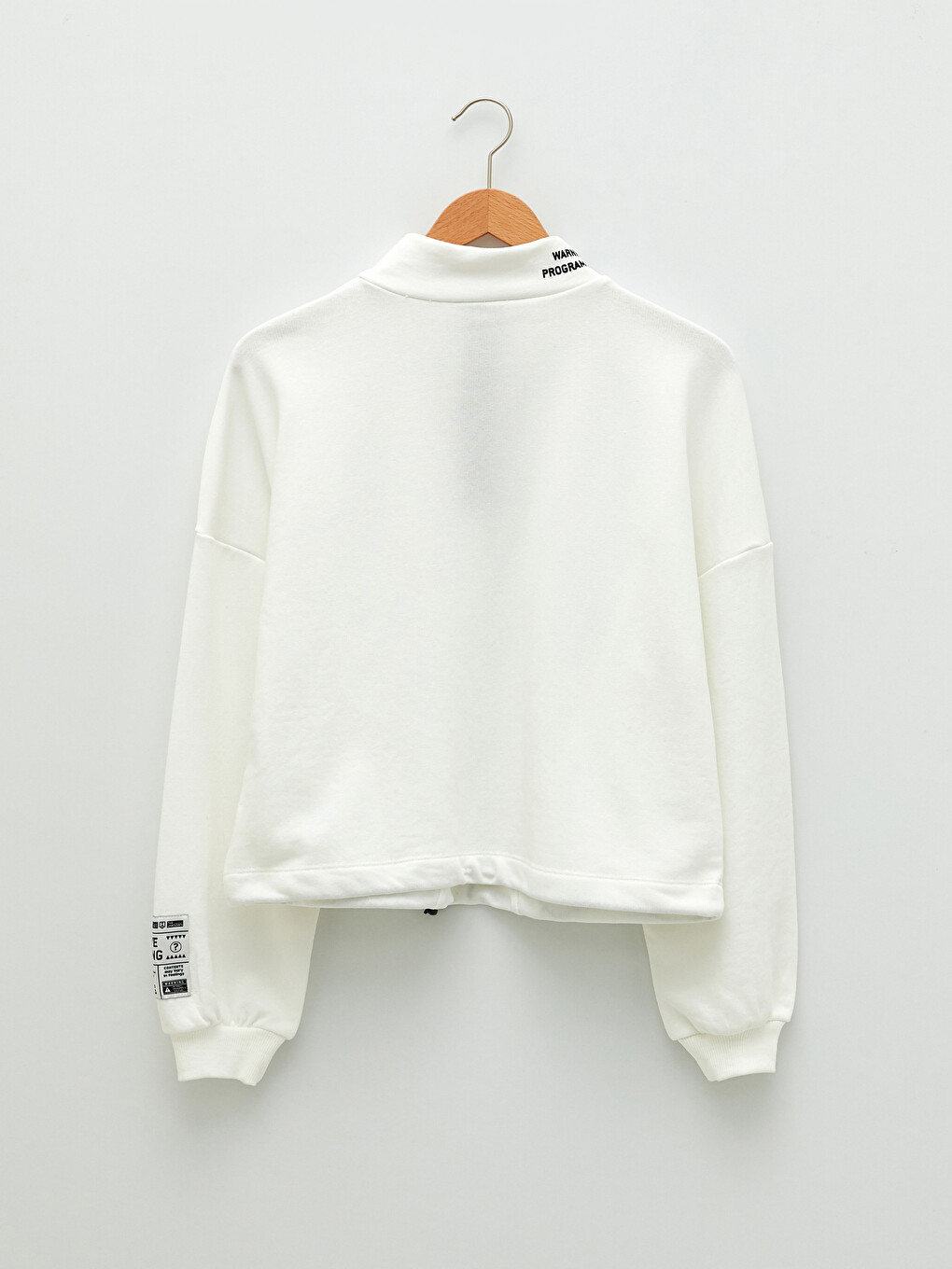 Long Sleeve Women's Sweatshirt with Stand Up Collar Letter Print-6