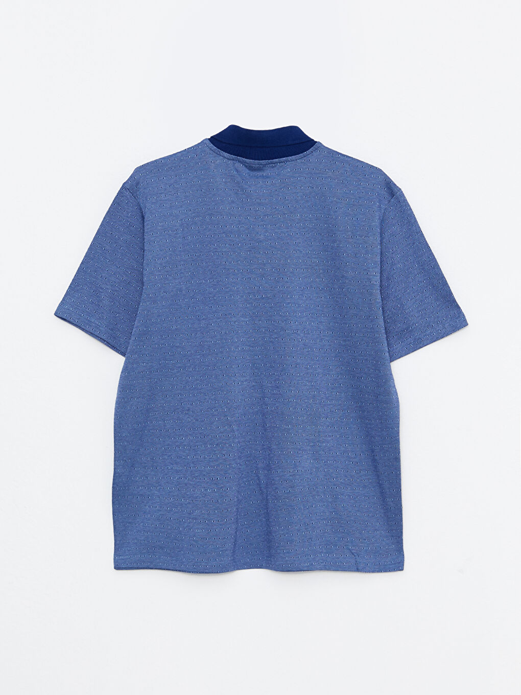 Mercerized Polo Neck Short Sleeve Men's T-Shirt-6