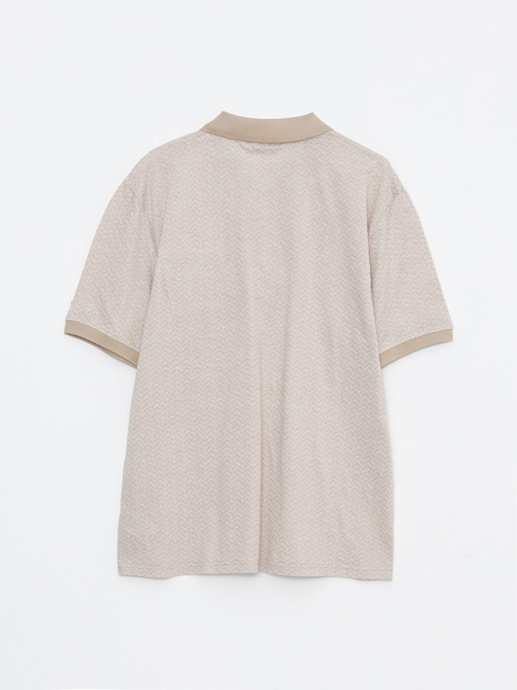 Polo Neck Short Sleeve Patterned Men's T-Shirt-6