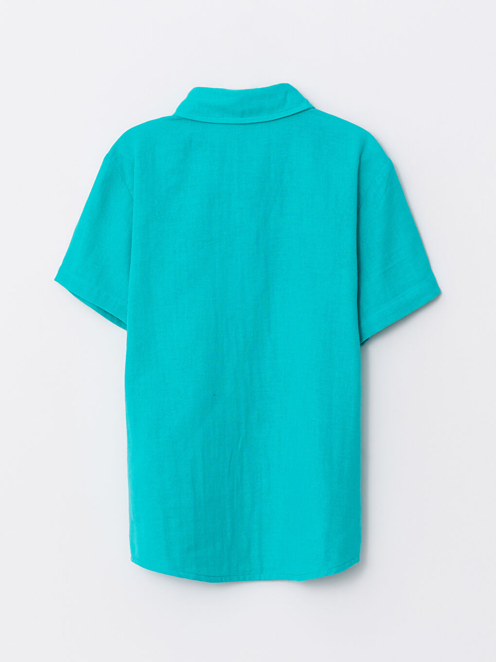 Turkuaz Basic Kısa Kollu Pamuklu Erkek Çocuk Gömlek-1