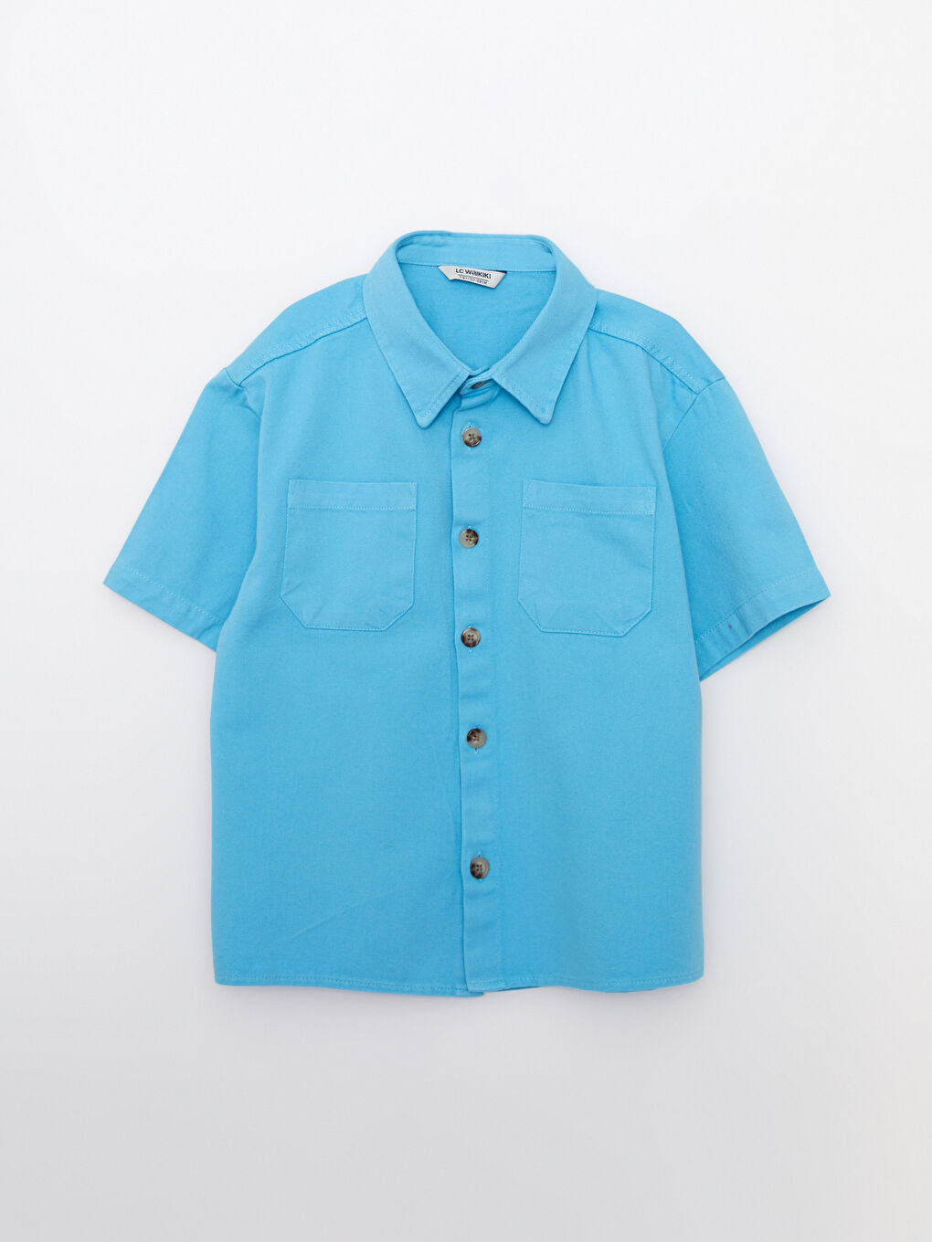 Mavi Basic Kısa Kollu Gabardin Erkek Çocuk Gömlek