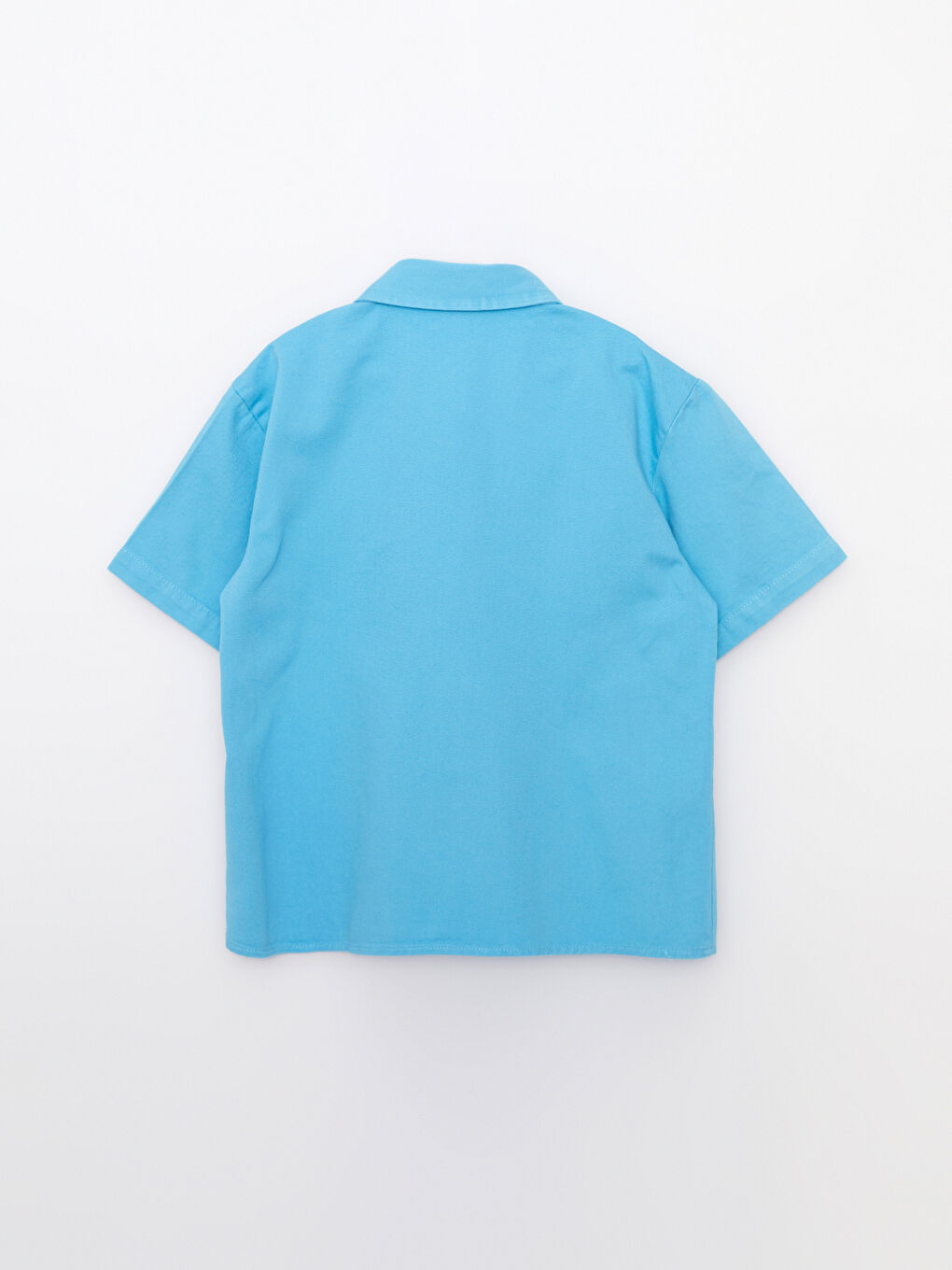 Mavi Basic Kısa Kollu Gabardin Erkek Çocuk Gömlek-1