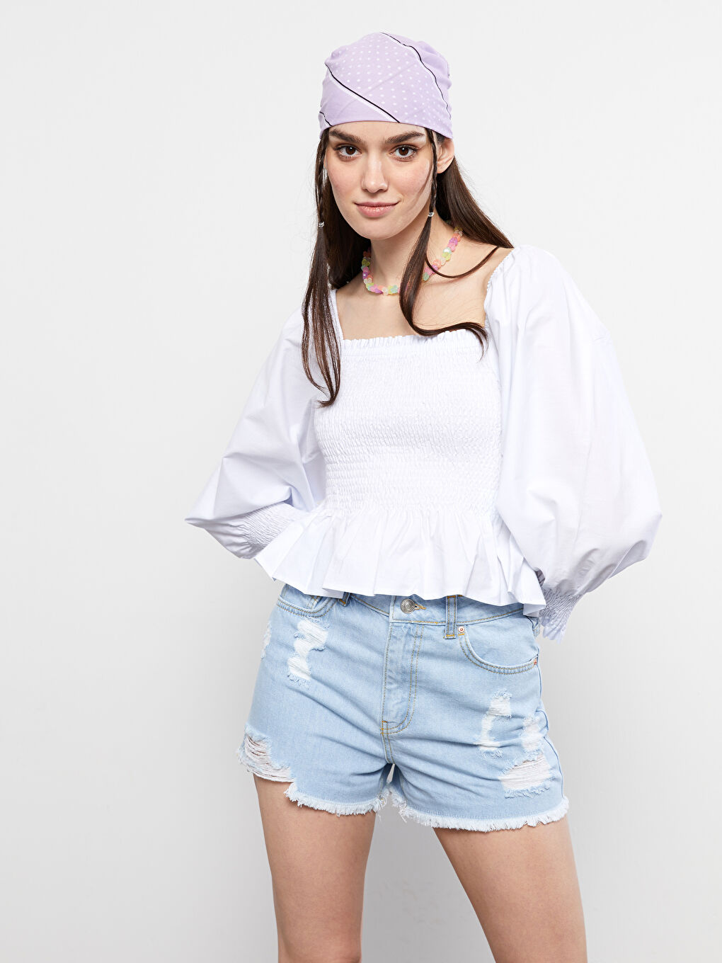 Standard Fit Straight Pocket Detailed Women's Jean Shorts -S2G715Z8-K9M