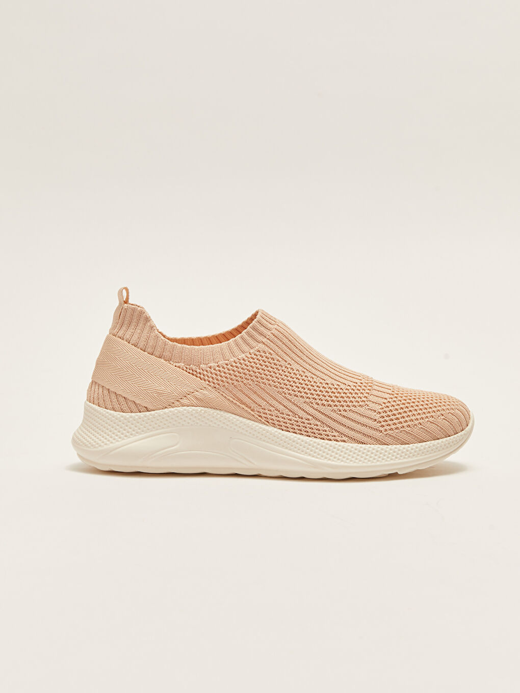 Pembe File Detaylı Kalın Tabanlı Kadın Aktif Spor Ayakkabı-1