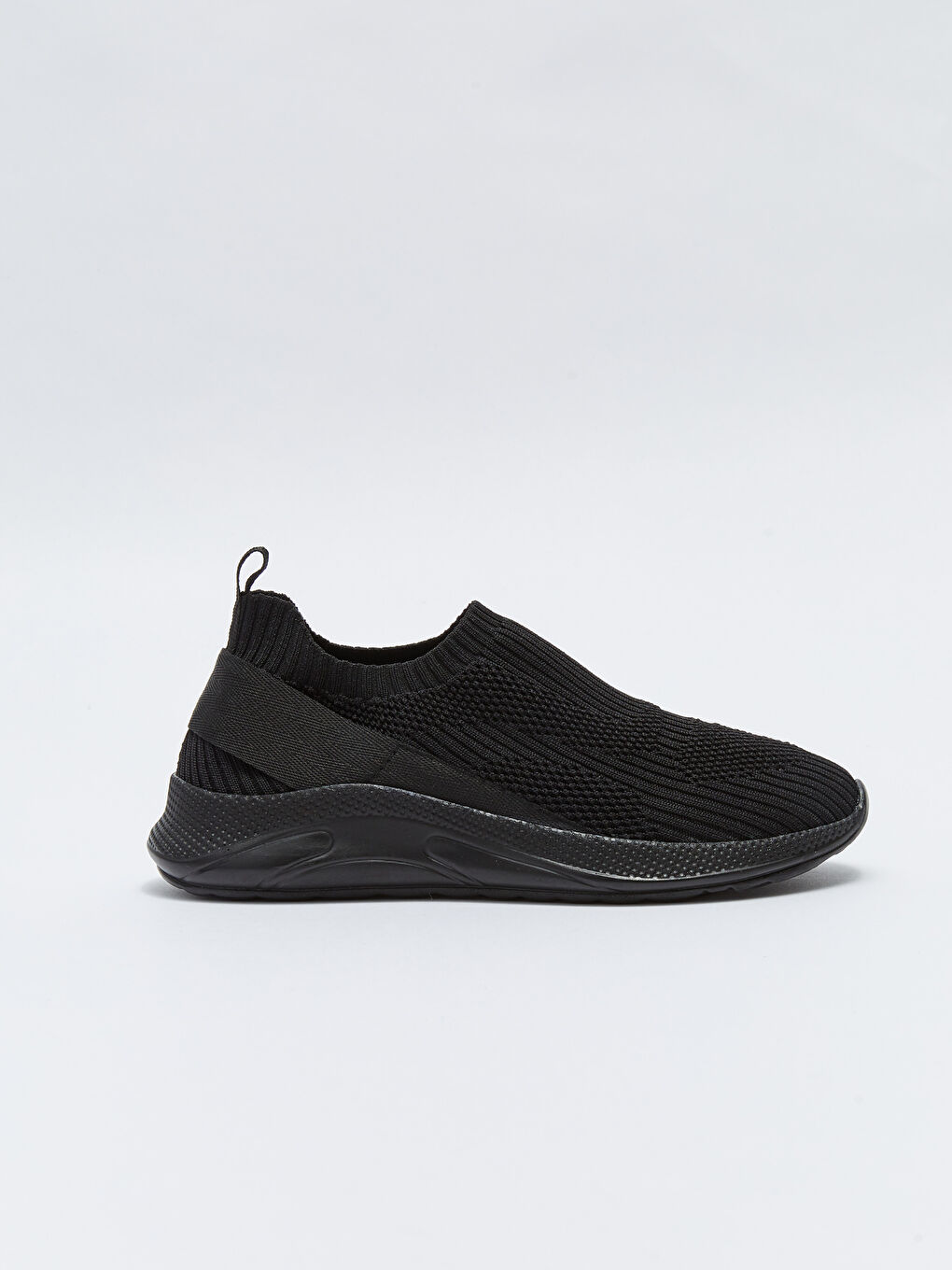 Siyah File Detaylı Kalın Tabanlı Kadın Aktif Spor Ayakkabı-1