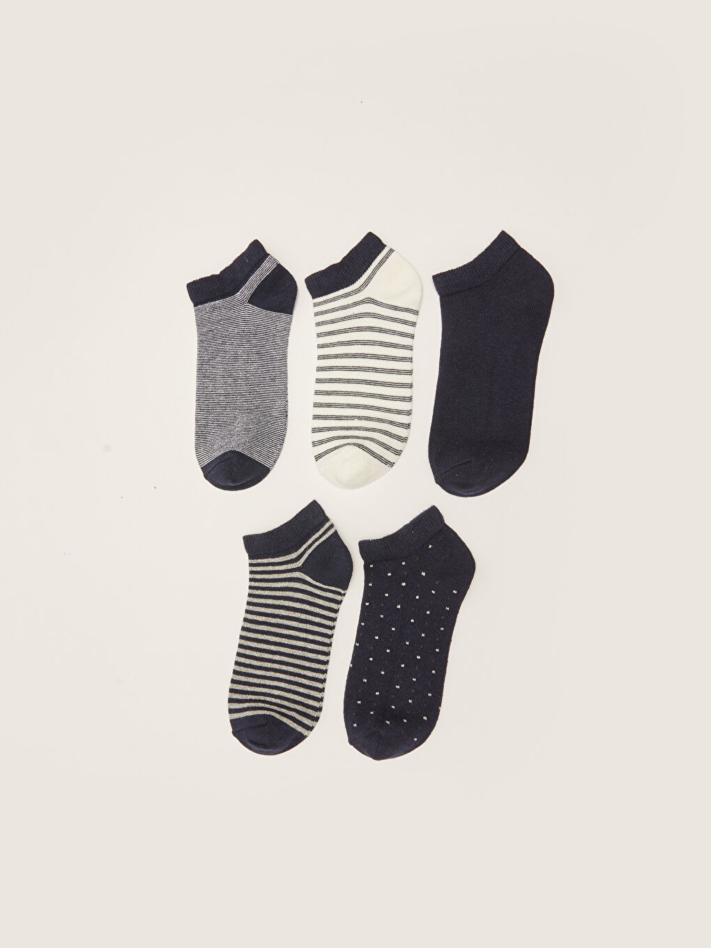 Karışık Çizgili Erkek Çocuk Patik Çorap 5'li-1