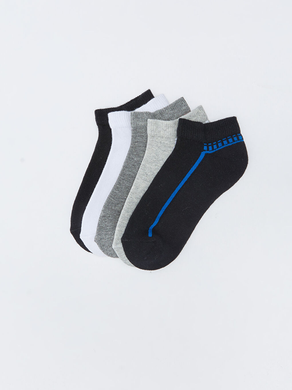 Karışık Çizgili Erkek Çocuk Patik Çorap 5'li