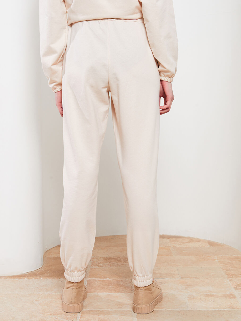 LCW Modest Pantalon de Survêtement Jogger pour Femmes Imprimé avec Poches et Taille Élastique -S2G883Z8-DF7