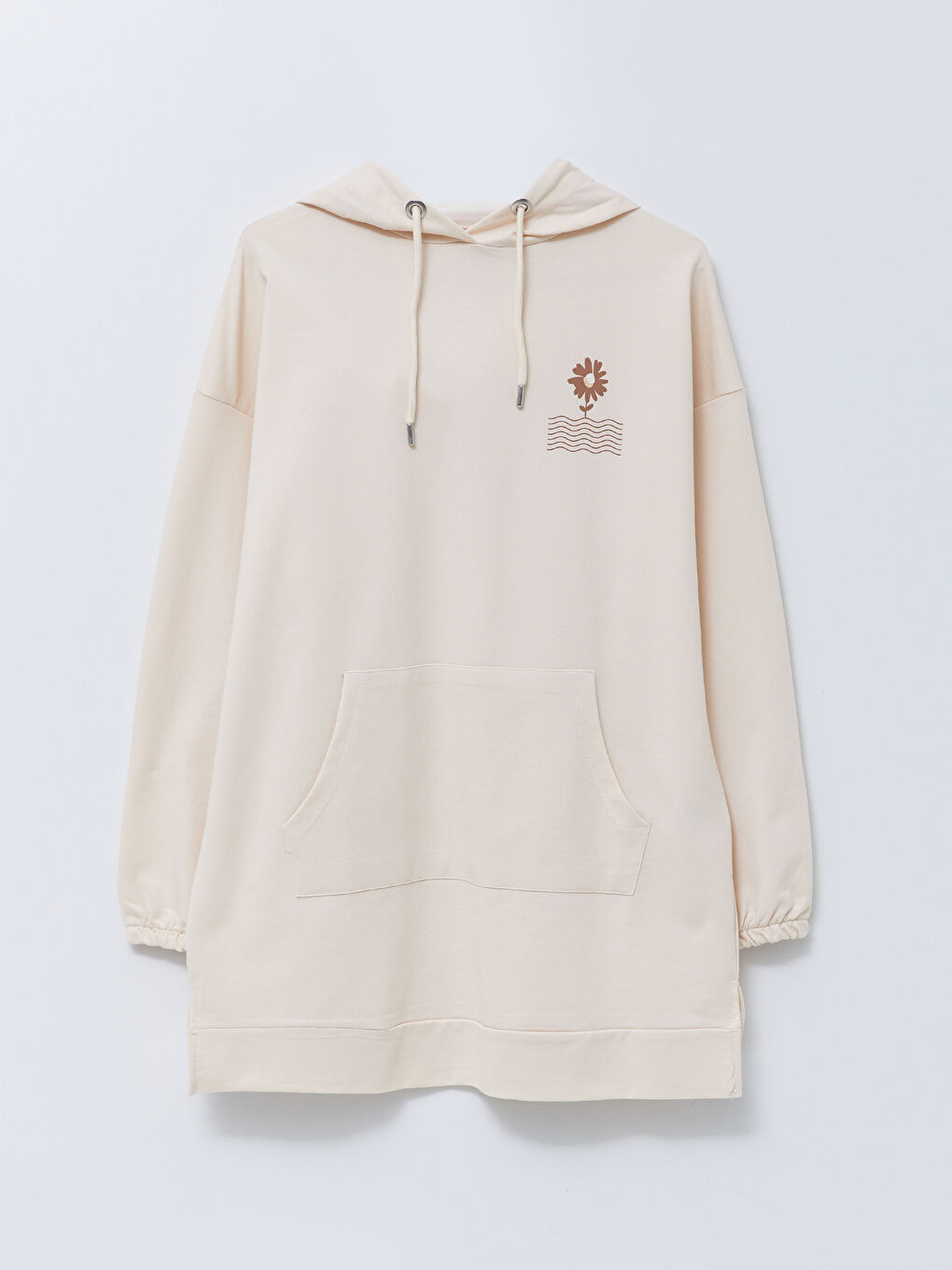 Tunique en Sweatshirt à Capuche Imprimée à Manches Longues pour Femmes-5