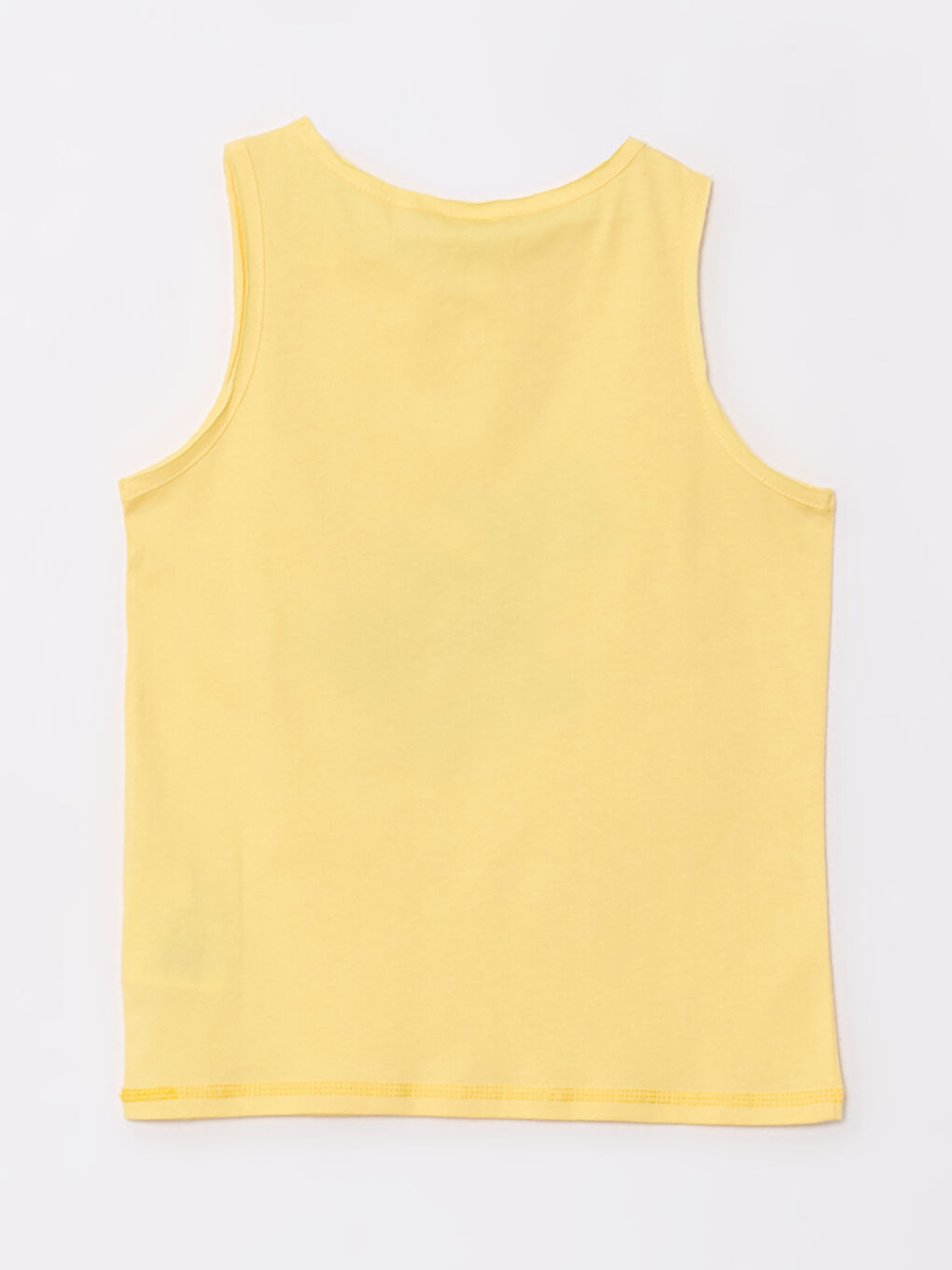 Sarı Bisiklet Yaka Baskılı Pamuklu Erkek Çocuk Atlet-1