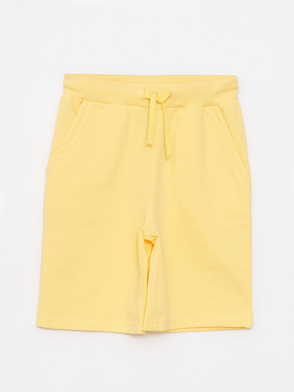 Sarı Bisiklet Yaka Baskılı Kısa Kollu Erkek Çocuk Tişört ve Şort-2