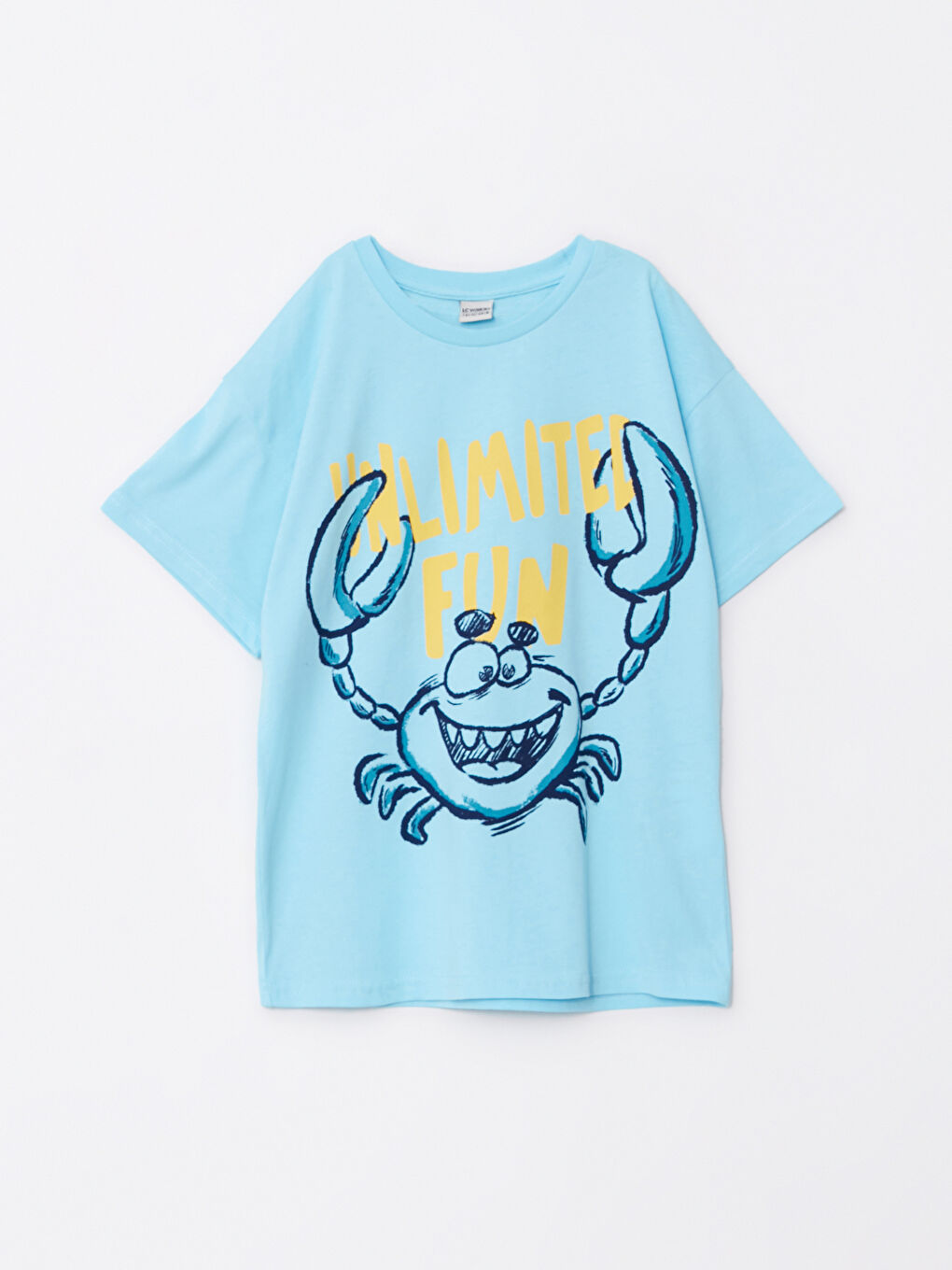 Crew Neck Printed Short Sleeve Cotton Boy T-shirt