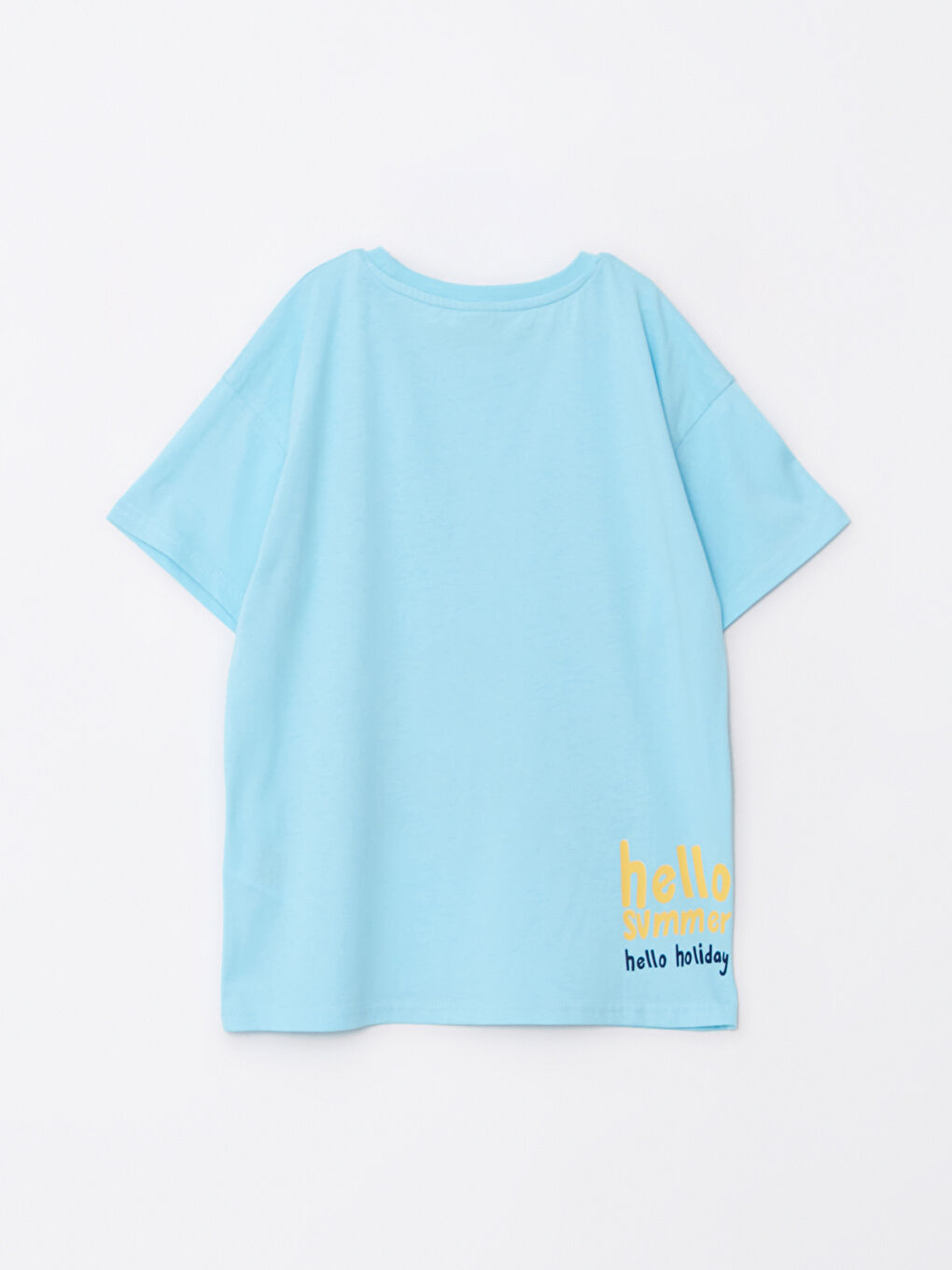 Crew Neck Printed Short Sleeve Cotton Boy T-shirt-1