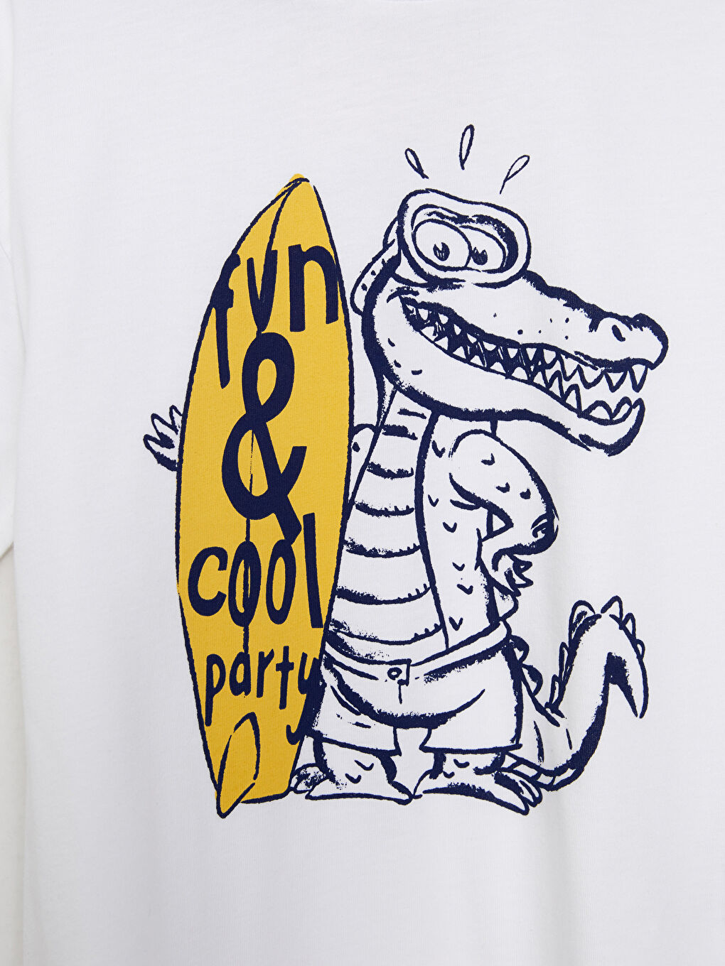 Crew Neck Printed Short Sleeve Cotton Boy T-shirt-1