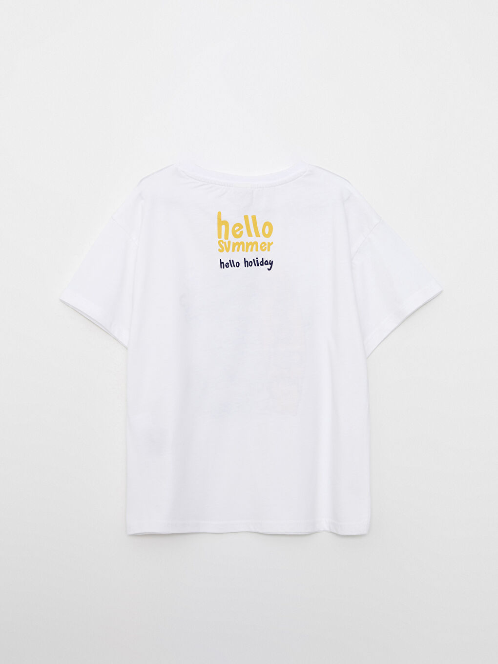 Crew Neck Printed Short Sleeve Cotton Boy T-shirt-2