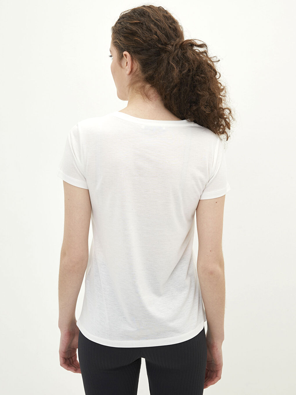 Crew Neck Printed Short Sleeve Women's T-Shirt-3