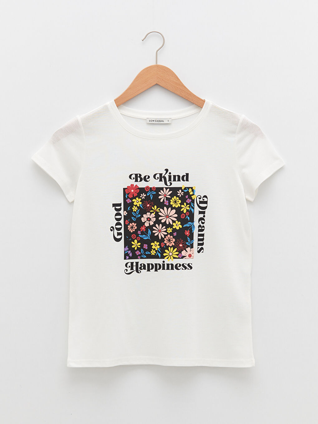 Crew Neck Printed Short Sleeve Women's T-Shirt-4