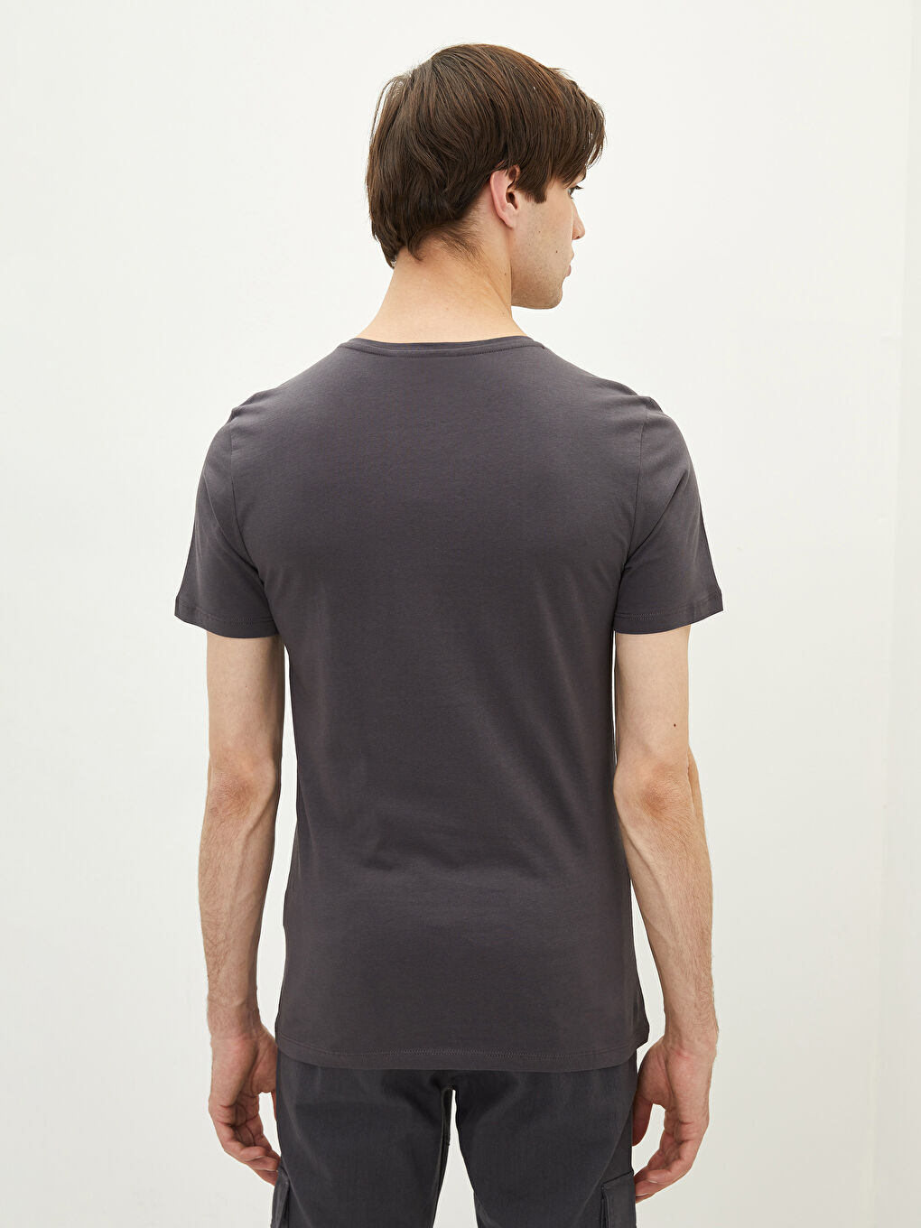 Crew Neck Short Sleeve Printed Combed Cotton Men's T-shirt-4