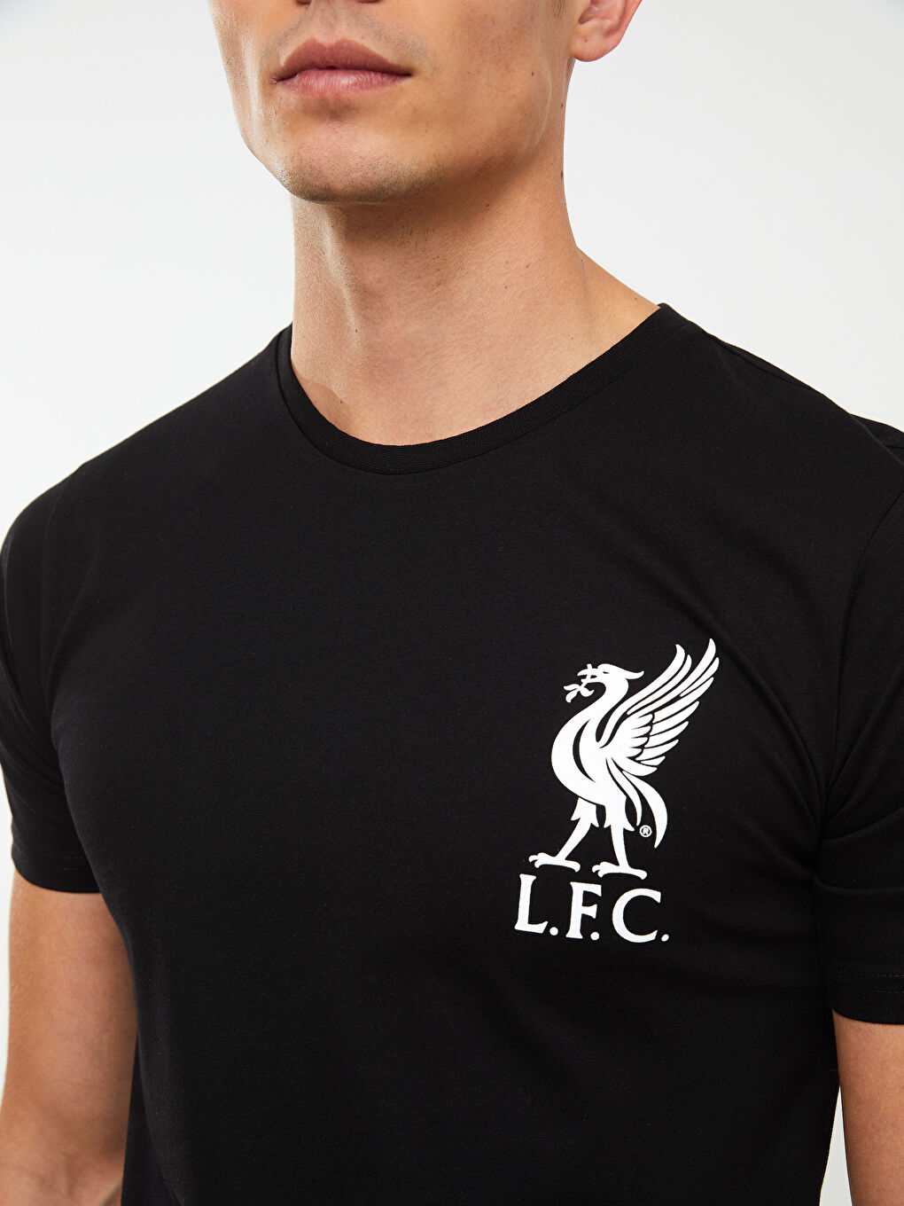 Ерлерге арналған ливерпуль принтті жанкүйерлік спорттық футболка-3