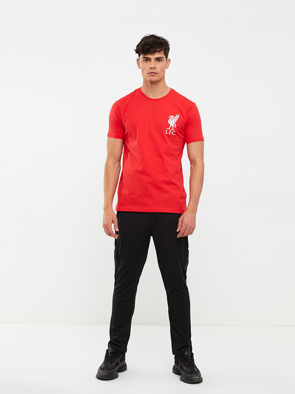 XSIDE ACTIVE Crew Neck Short Sleeve Liverpool Printed Men's Fan T-Shirt -S2G926Z8-GZX