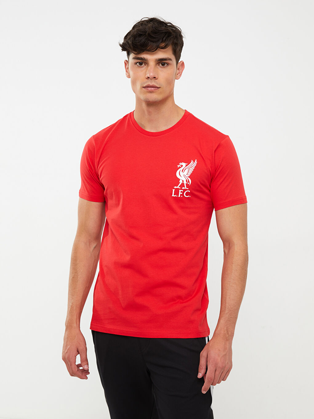 XSIDE ACTIVE Crew Neck Short Sleeve Liverpool Printed Men's Fan T-Shirt -S2G926Z8-GZX