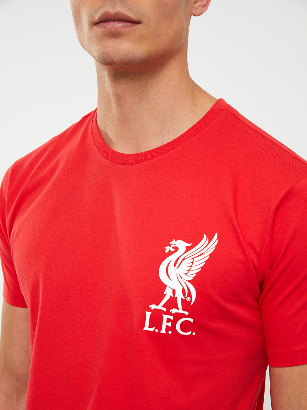 XSIDE ACTIVE Crew Neck Short Sleeve Liverpool Printed Men's Fan T-Shirt -S2G926Z8-GZX