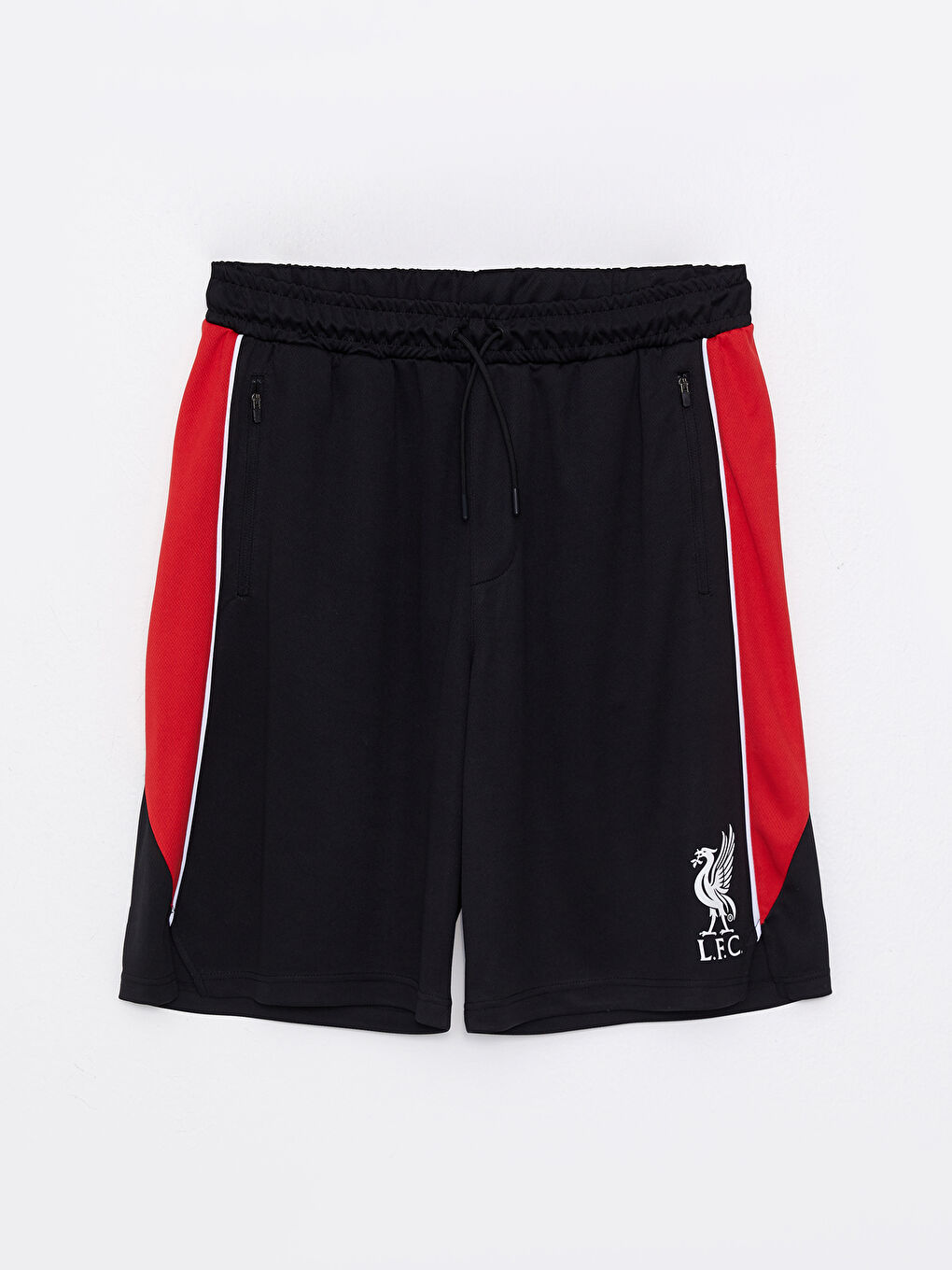 Siyah Standart Kalıp Liverpool Baskılı Erkek Spor Şort-5