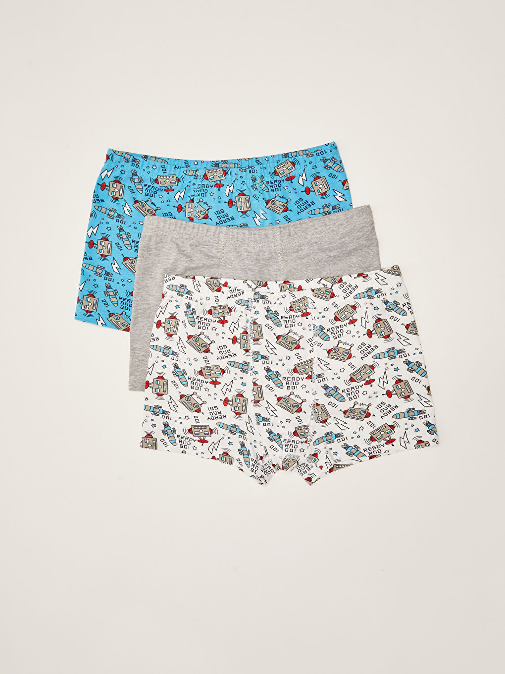 LCW Kids Bedruckte Baumwoll-Boxershorts für Jungen, 3er-Pack -S2G941Z4-LU8