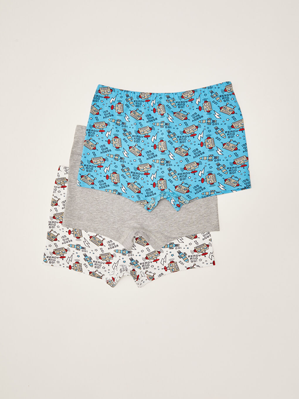 LCW Kids Bedruckte Baumwoll-Boxershorts für Jungen, 3er-Pack -S2G941Z4-LU8