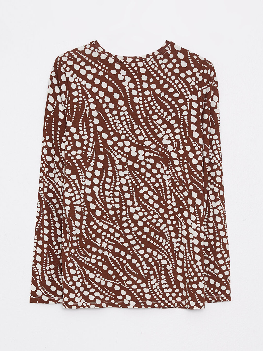 LCWAIKIKI Classic Crew Neck Patterned Long Sleeve Women's T-Shirt -S2G973Z8-LTR