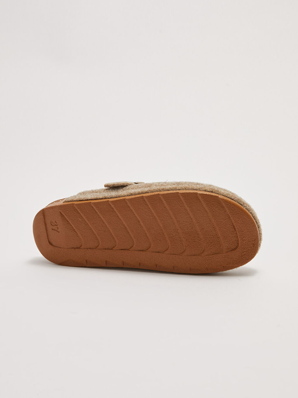 Kahverengi Tokalı Kadın Ev Terliği-3