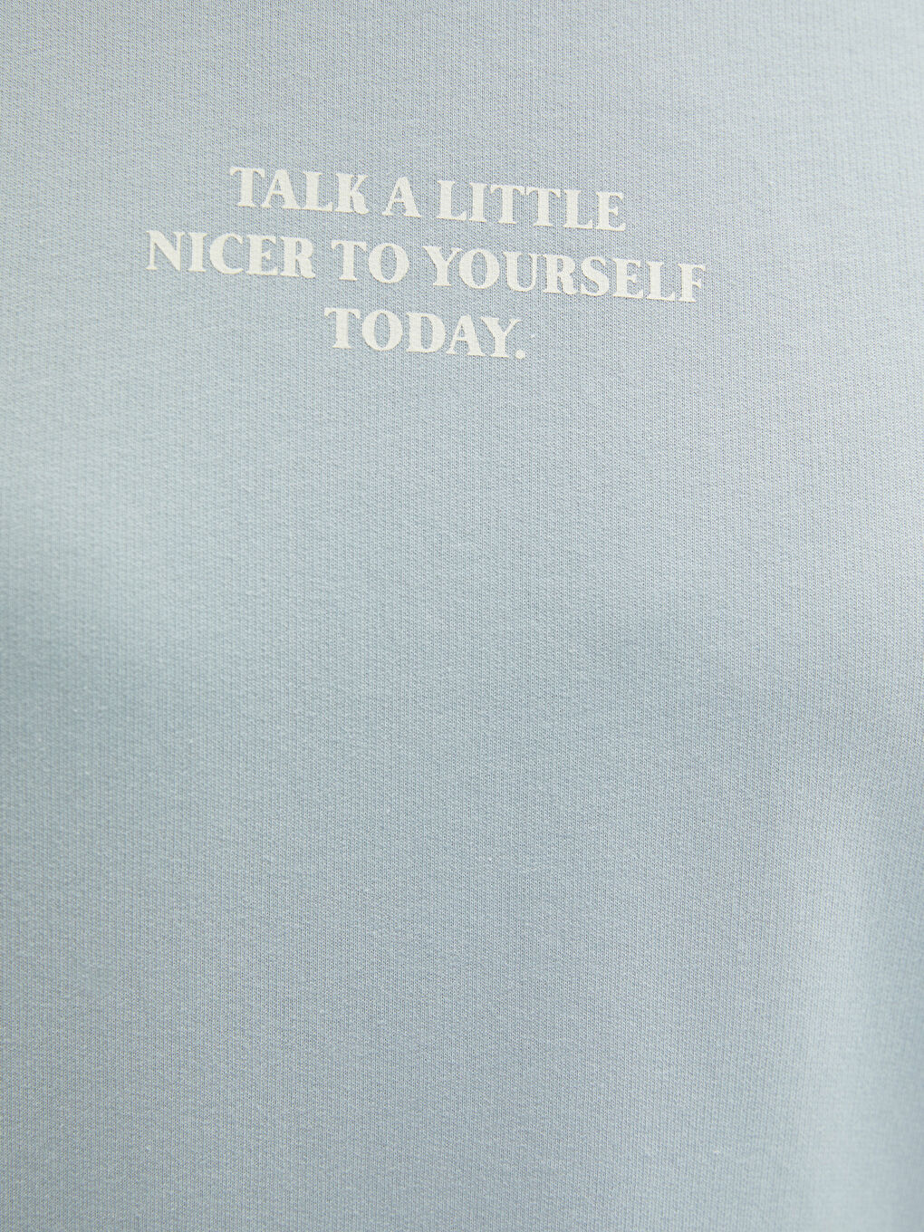 Mavi Bisiklet Yaka Yazı Baskılı Uzun Kollu Kadın Sweatshirt Tunik-3