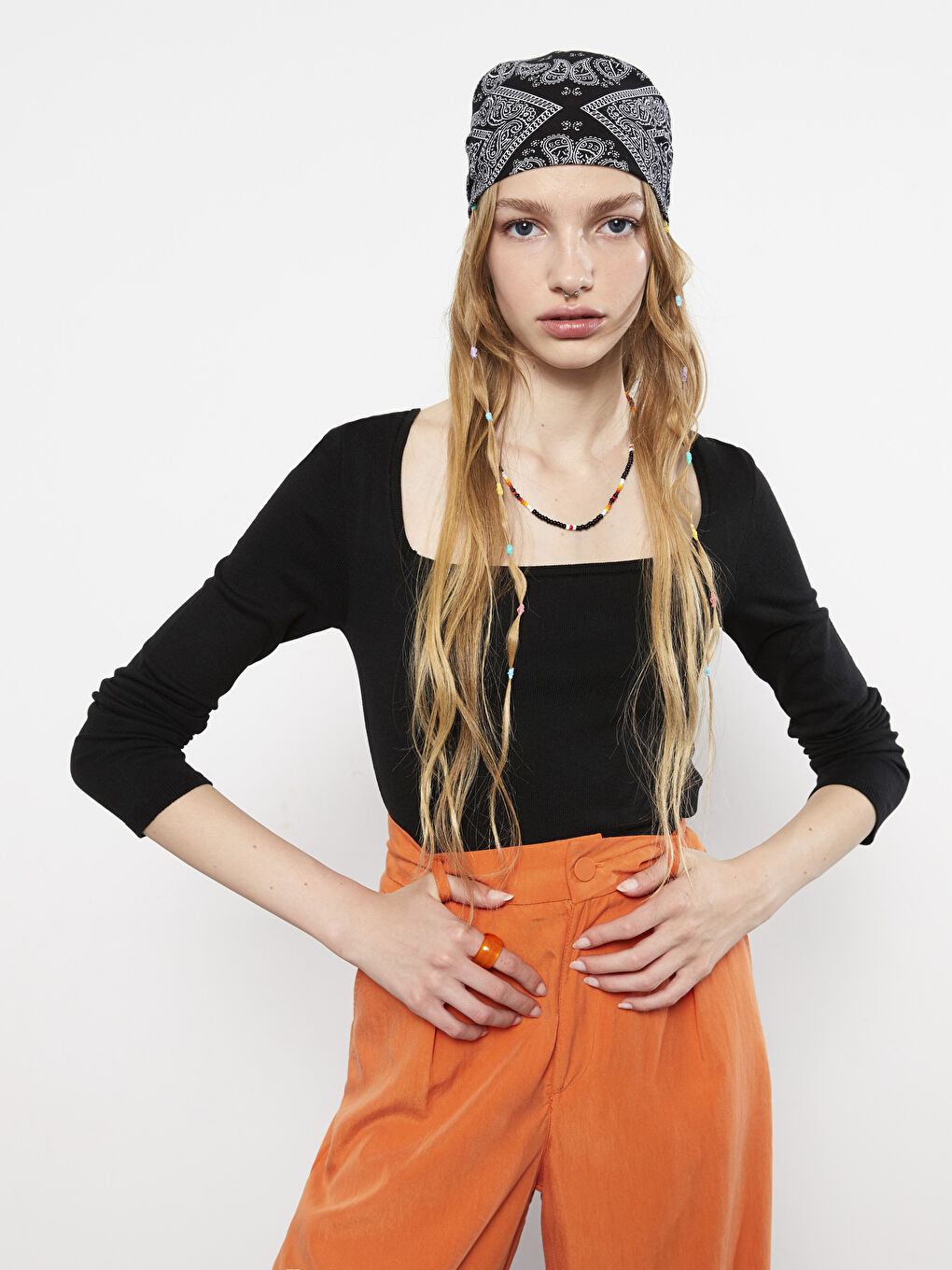 Cotton Patterned Women's Bandana-1