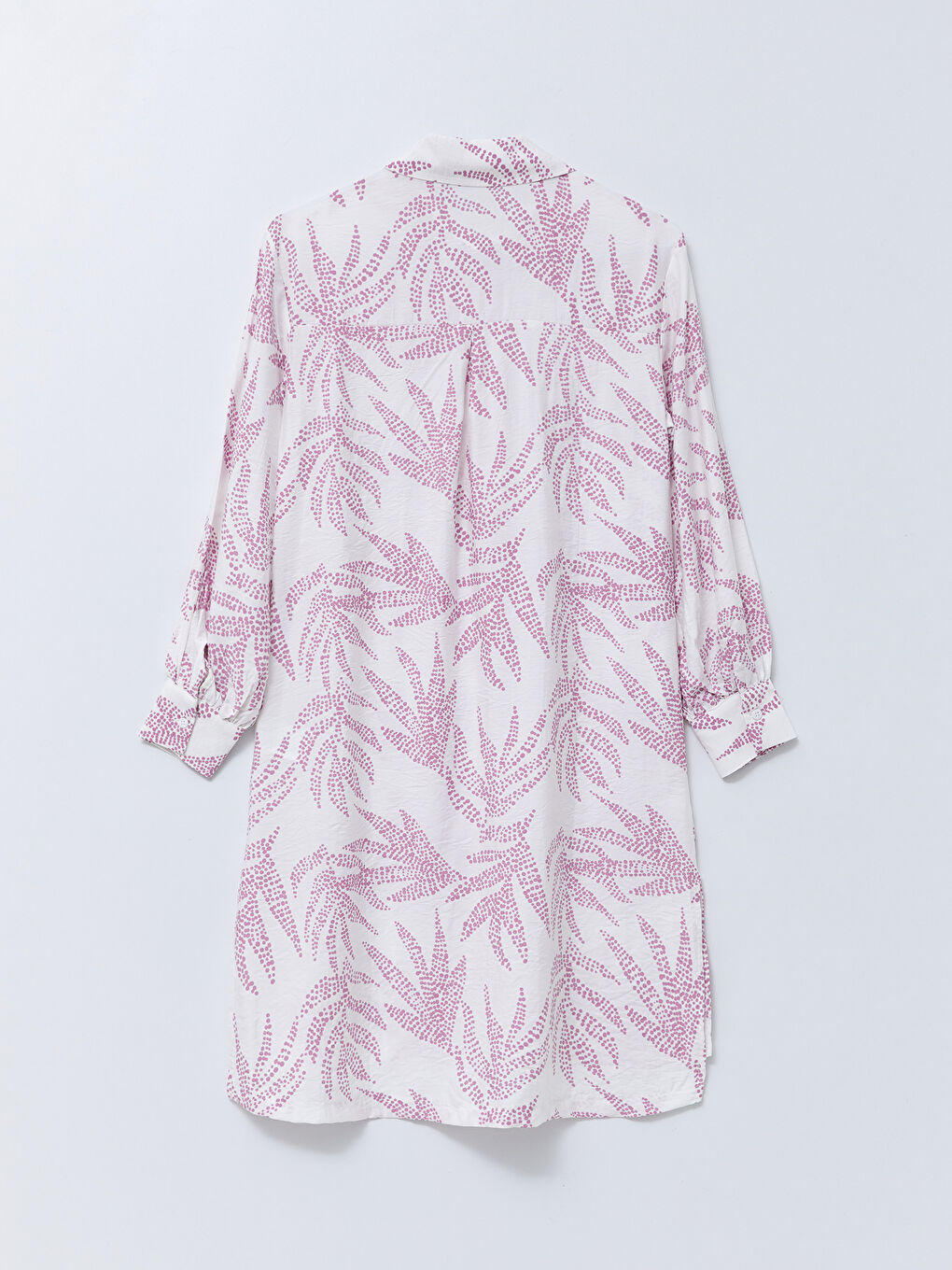 Ekru Desenli Kadın Gömlek Tunik-6