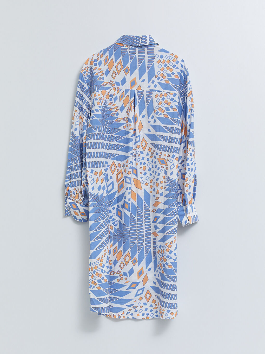 Turuncu Desenli Kadın Gömlek Tunik-6