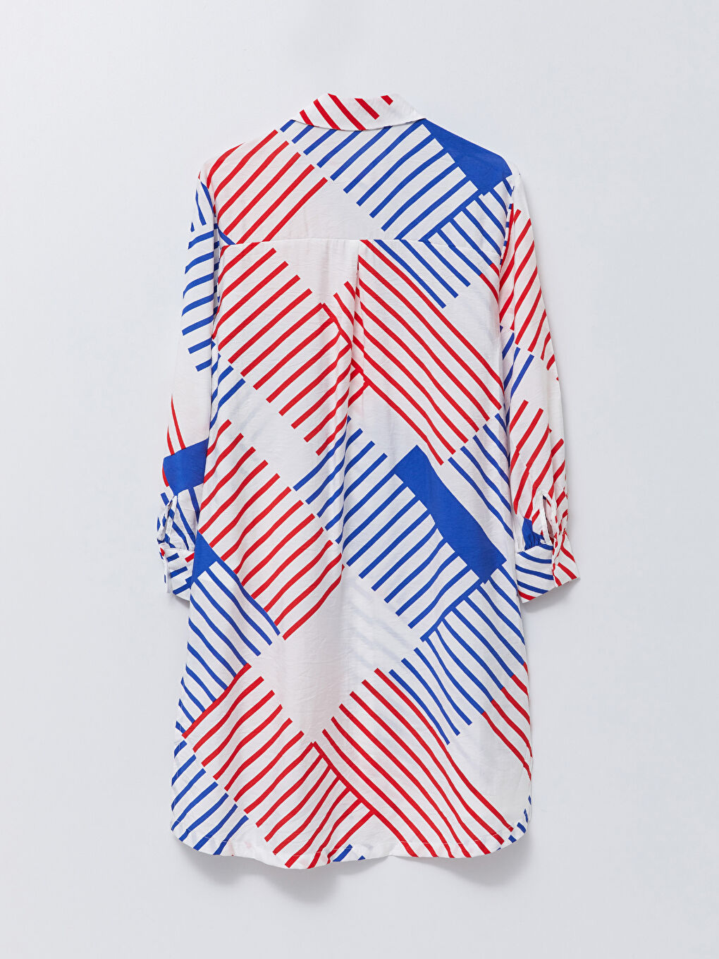 Beyaz Desenli Kadın Gömlek Tunik-6