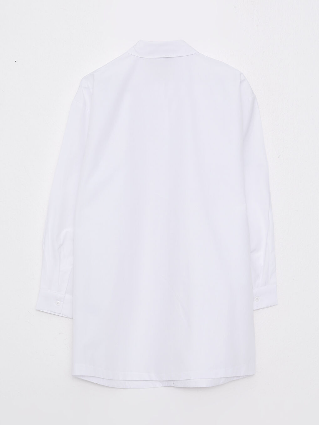 تونيك قميص بوبلين مطرز كم طويل للسيدات-5